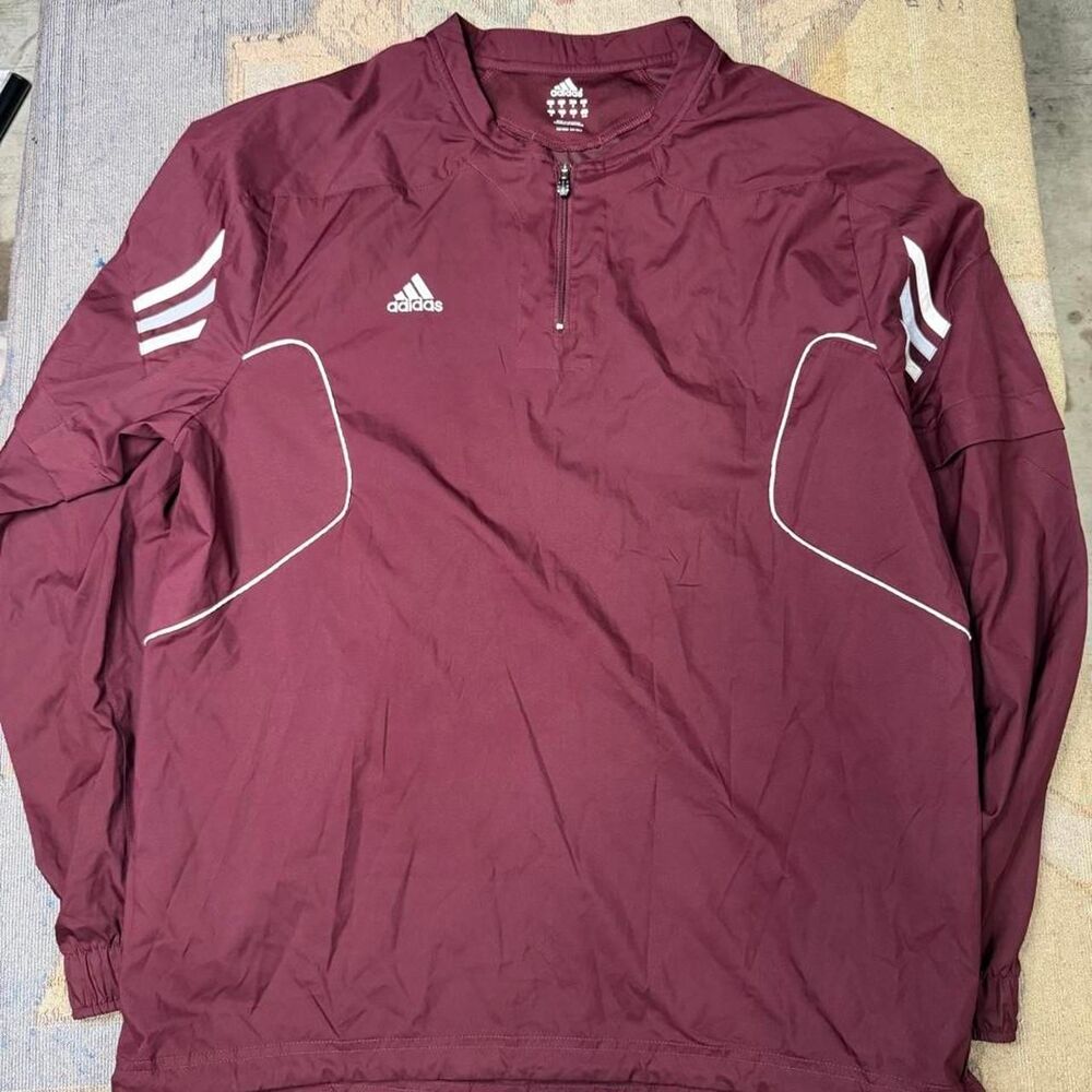 Adidas Women's Burgundy and Red Jacket
